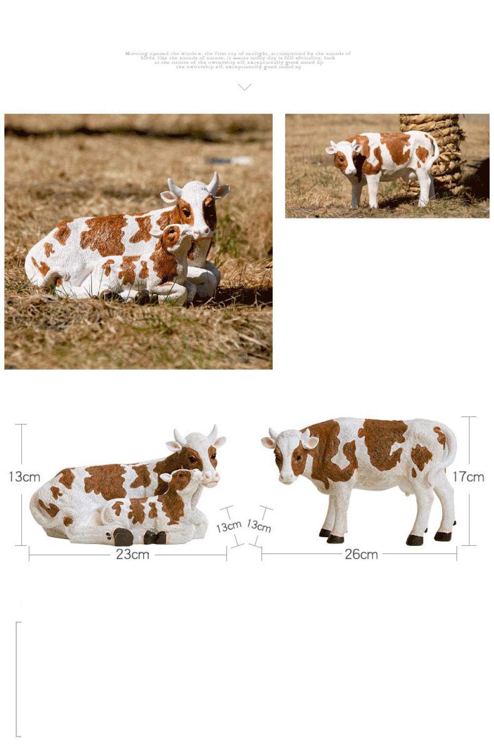 XJBTBA Bust Sculture Ornaments A Coppia Simulazione Gialla Giallo Giardinaggio Decorativo per la Famiglia Animale Ornamento Spinner Decorazione Ornamenti Giardino