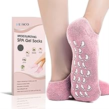 Moisturizing Gel Heel Socks for Cracked Heels | Silicone Spa Socks for Dry Feet Repair, Heel Pain Relief & Foot Care | Reusable Hydrating Socks for Women & Men | Overnight Heel Softening & Repair Treatment(1 PAIR)