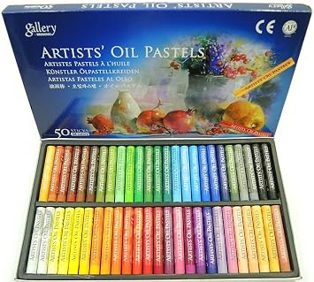 Gallery Art Supplies Oil Pastels 48 Colors 50-Piece Set ARTISTS OIL PASTELS Dive into the mesmerizing world of pastels