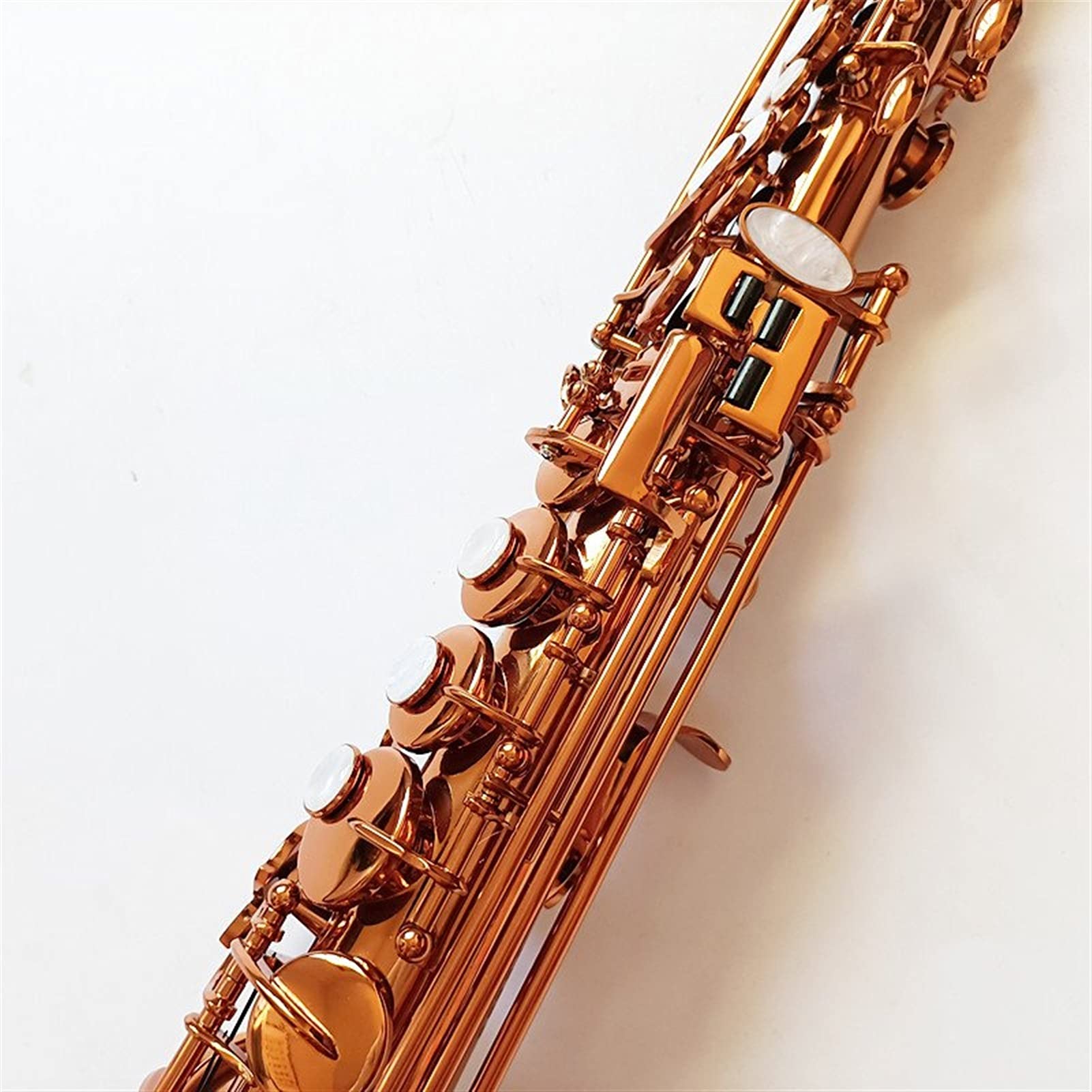 Sax Principianti Kit Made in Francia Colore del caffè Colore del caffè Soprano Soprano Saxophone B-Flat Soprano Sax con Bookpiece Reeds Neck Strumento a fiato
