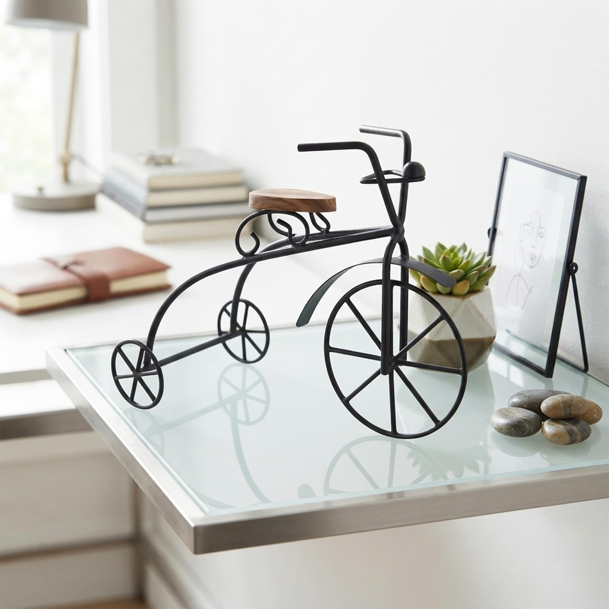 Vintage Metal Bicycle Sculpture - Home & Office Decor -8
