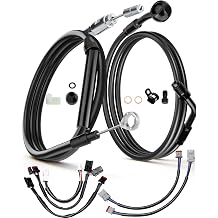 MoKitDora Softail Handlebar Extended Cable Kit 12" Clutch Cable Brake Line Throttle Wire CAN-Bus Turn Signal Harness for 2020-2025 Low Rider S 2022-2025 Low Rider ST 2018-2024 Fat Bob 114, Black