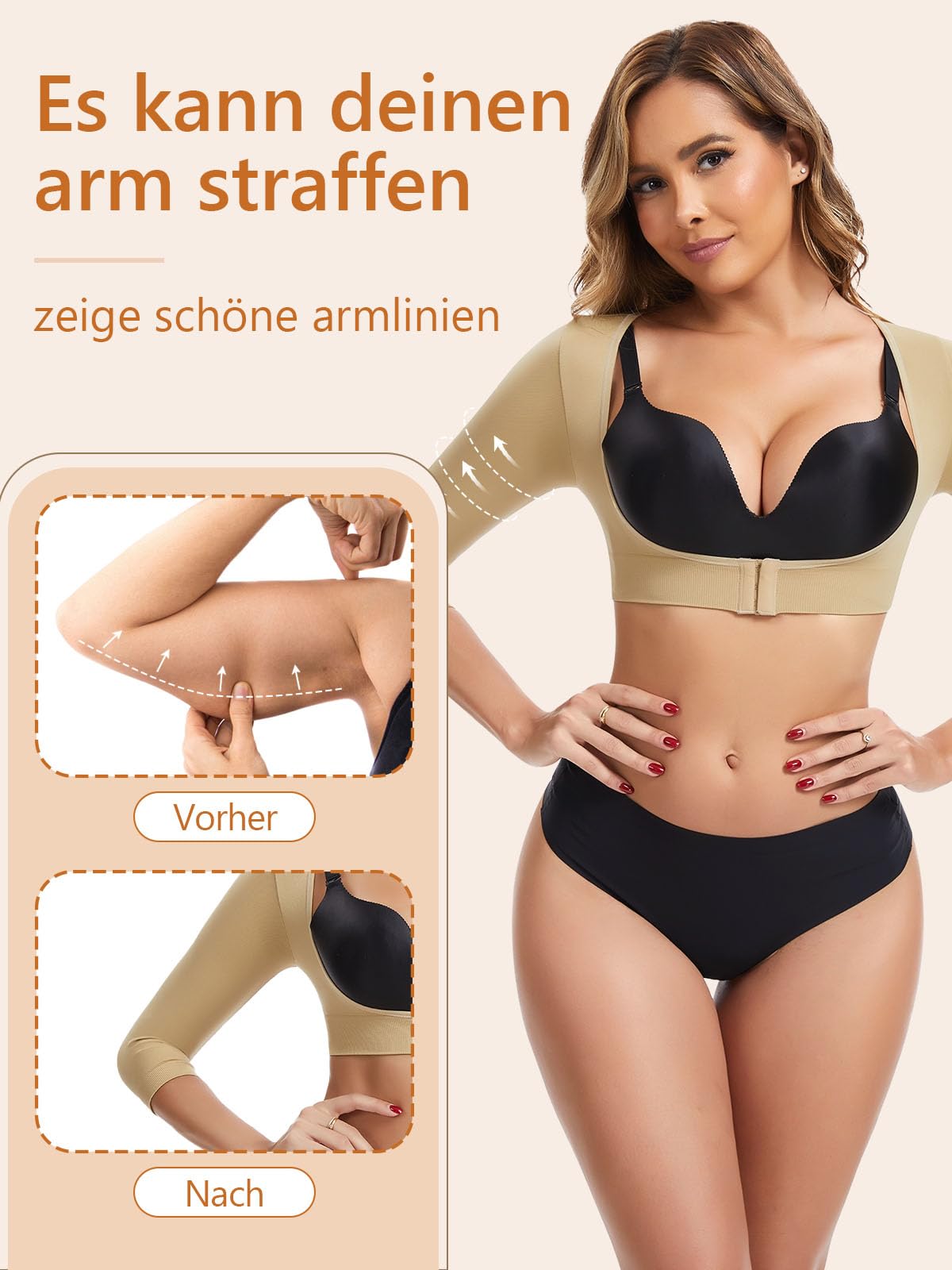 Joyshaper Mangas Comprimidas Del Brazo Femenino Blusa Tallada Con Mangas de Brazo El Cuerpo Superior Comprime Espalda Apoya Hombro