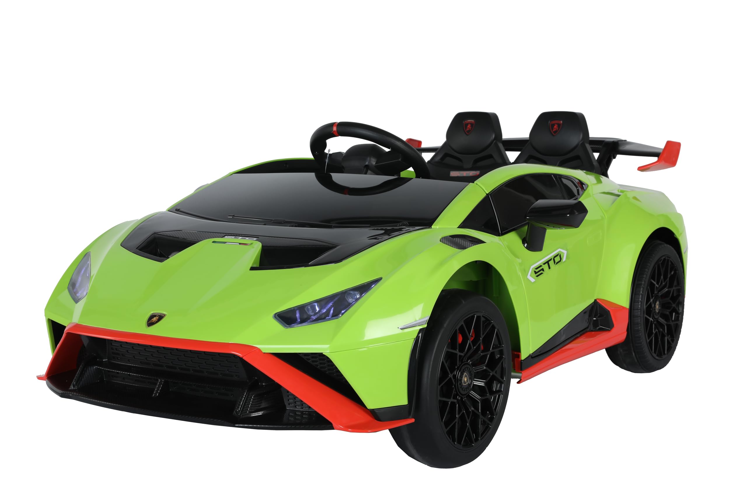 Dorsa 12V Battery Operated Lamborghini Huracan STO Ride on Sports for Kids, Ride on Kids Car with Music, Sound & Light| Electric Kids Ride on to Drive for 2 to 6 Years Boy Girl (Lime Green)
