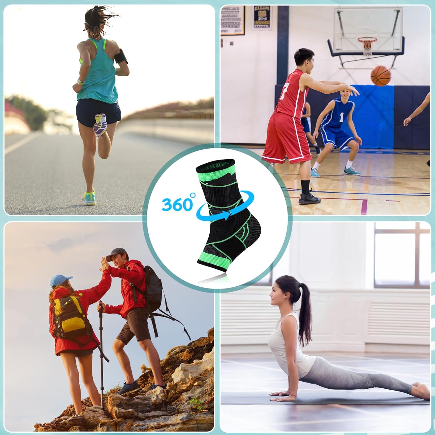 COLLBATH Ankle Stabilizer Brace Nylon Material Ankle Support for Sprains for Workout