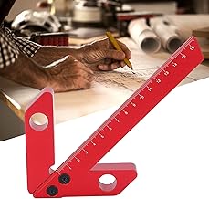 Medidor de linha de ângulo reto, medidor de linha de ângulo 45/90° para medição de madeira para medição central para melhorar a eficiência do trabalho