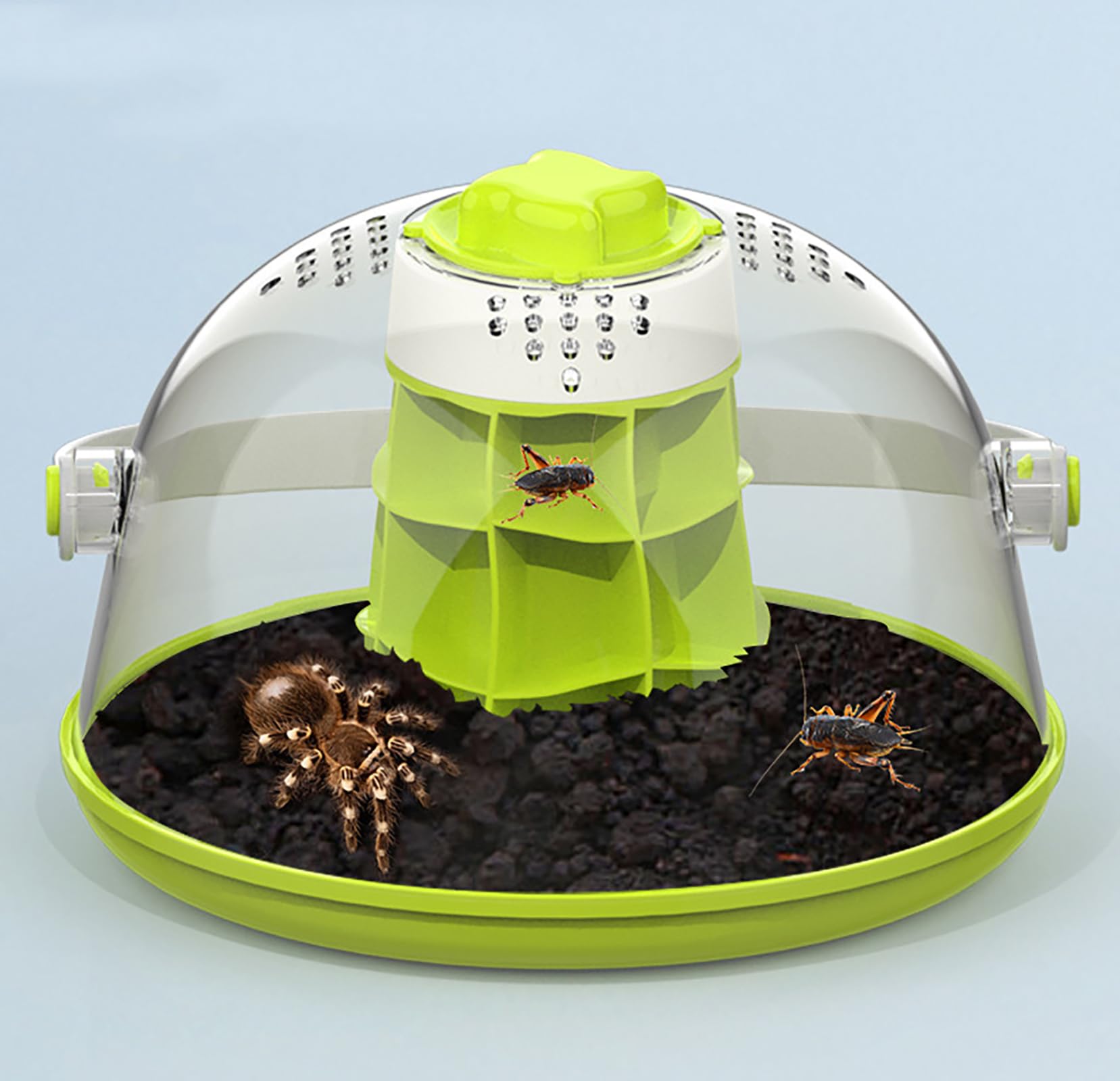 Caja multifuncional de observación y cría de caracoles, hábitat educativo para mascotas, 23 x 19,5 x 13,5 cm, material ABS + PC, fácil de limpiar, bien ventilado, adecuado para gusanos de seda