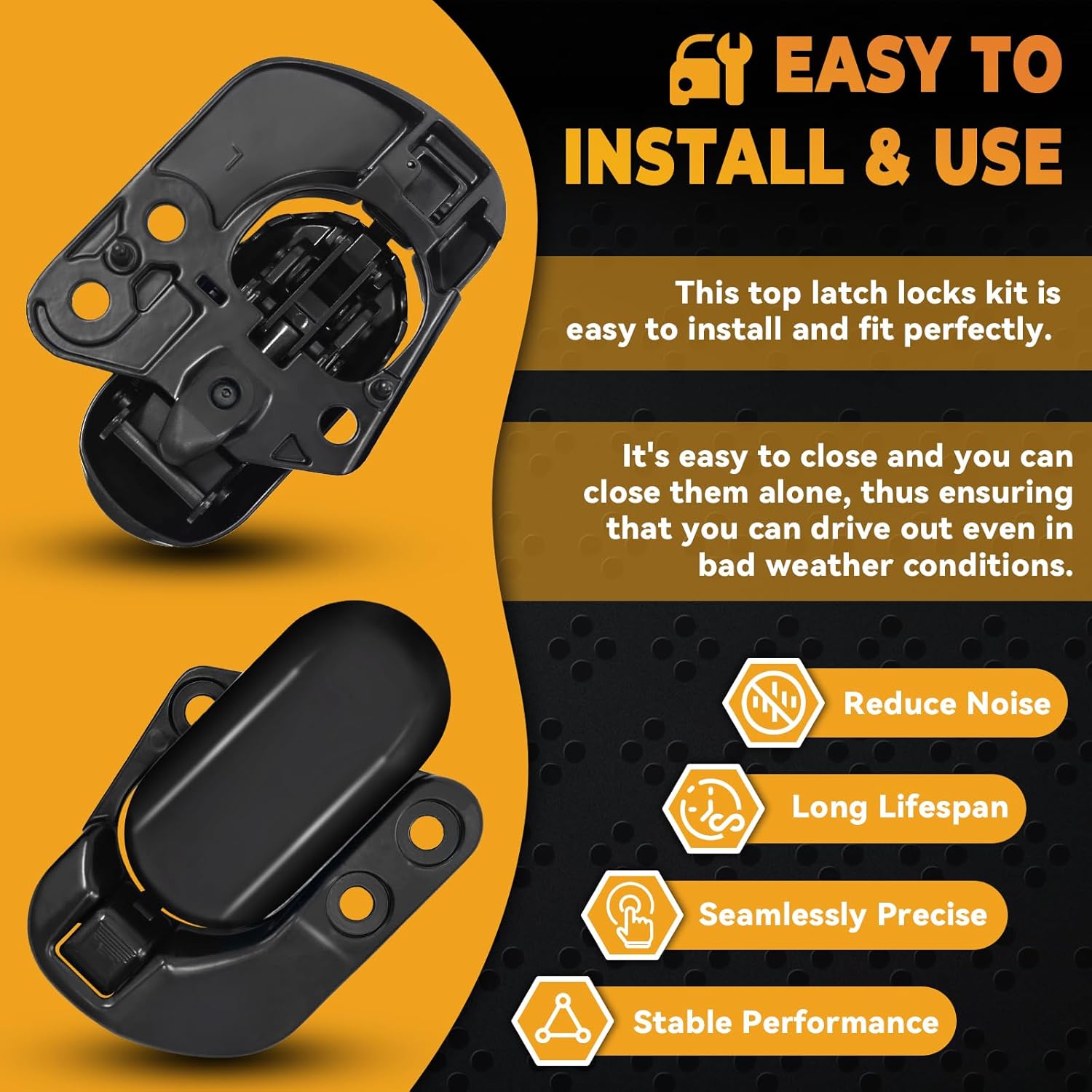 Soft Top Convertible Roof Latch Lock Fit for 1990-2003 Mazda Miata Top Latch Locks Assembly NA01-R1-310L NA01-R1-320L