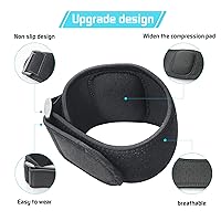 Vista 2 de Codera, coderas de tenis (1 par) para tendinitis y coderas de tenis, correas de codo de golfistas para hombres y mujeres, envolturas de neopreno