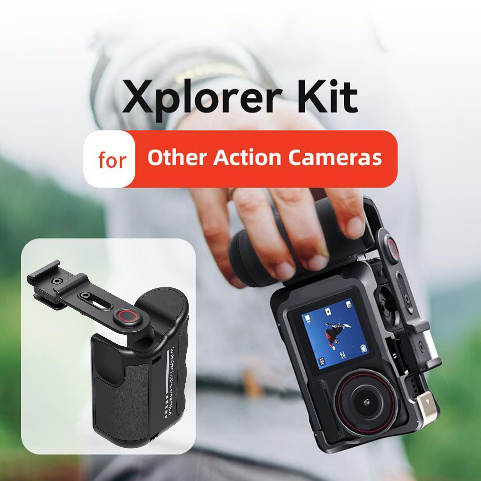 Impugnatura per gabbia fotocamera Gimbal Portatile e Supporto Digitale per | Supporto Per Impugnatura Fotocamera Supporto Digitale Compatto Per Video Selfie E Vlogging A Mano,