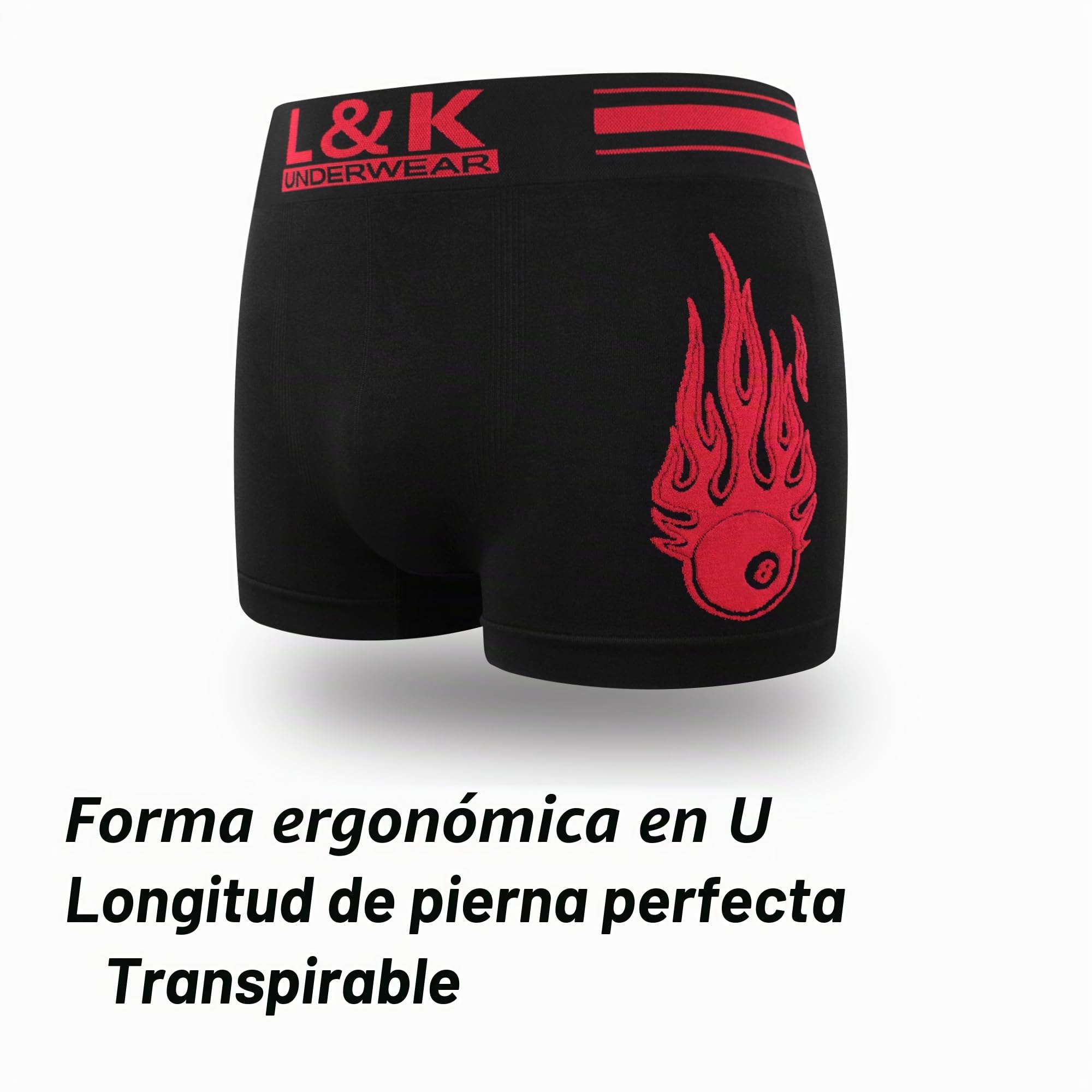 Conjunto L&K de 5 o 10 calzoncillos boxer de microfibra YHUVA3 para hombre, colores y diseños surtidos