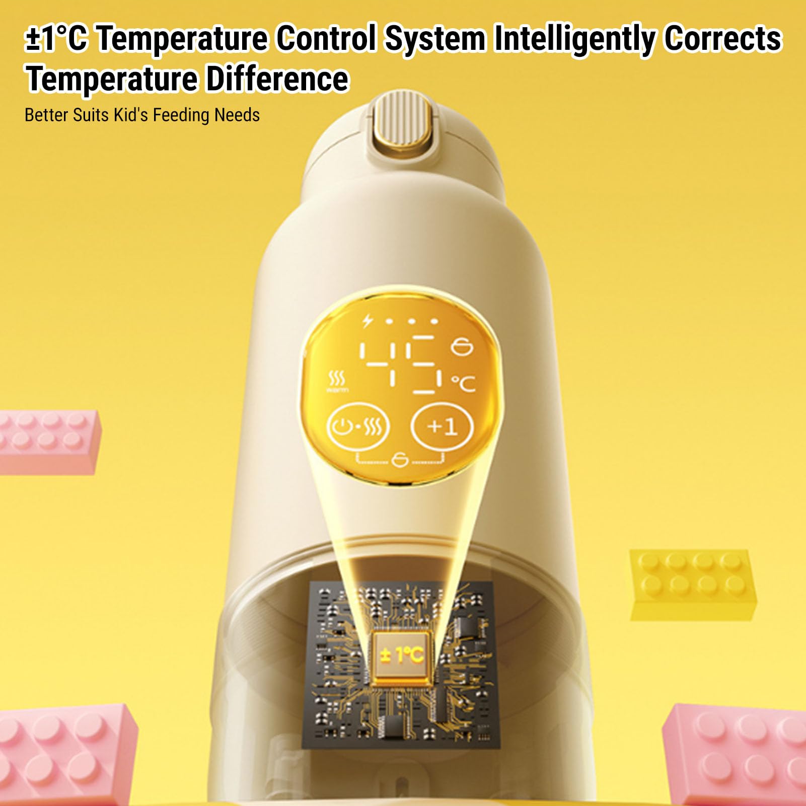 Dpofirs Calentador de Leche Portátil, Calentamiento Rápido de 50W, 500ml