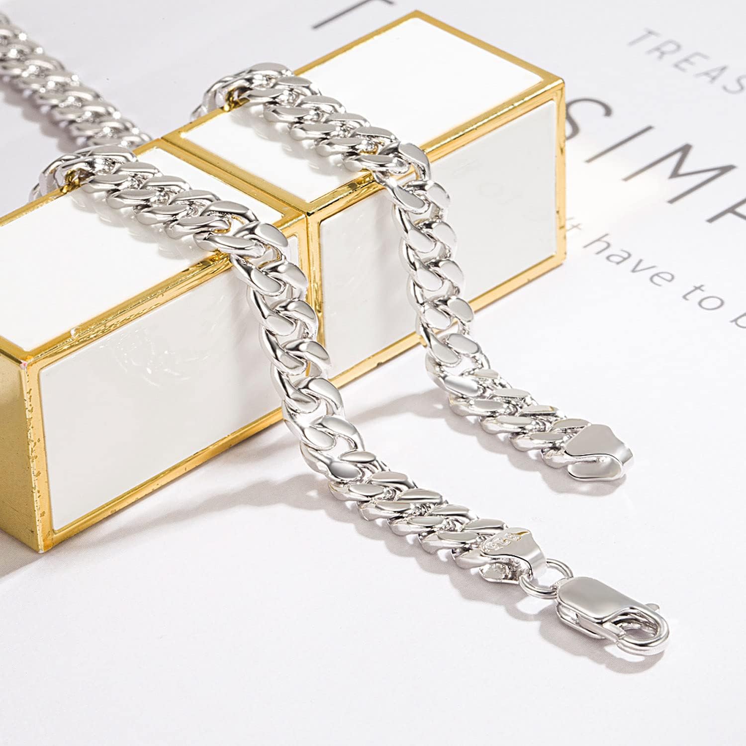 Dankadi Hip-Punk Solid 925 Sterling Silver Miami Cuban Link For Men & Woman Necklace Fashion 3-6 MM 18-30 inches Curb Chain Unisex Jewelry Gift - Image 8