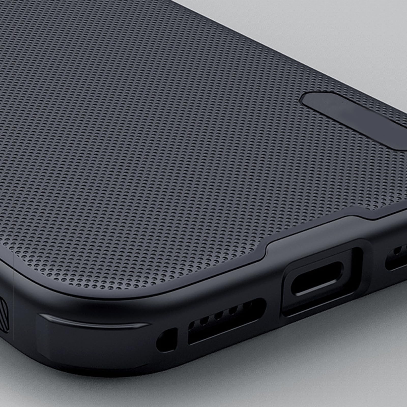 Stoßfest Hülle für iPhone 17 Pro Max/17 Pro/17 Air/17, Dünne Leichte Gefrostet rutschfest Schutzhülle Drahtlose Aufladung Handyhülle,Schwarz,17 Pro