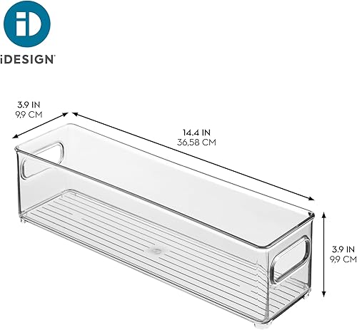 Miniatura 4 de InterDesign Contenedor de almacenamiento para refrigerador y congelador, contenedor organizador profundo para cocina, transparente