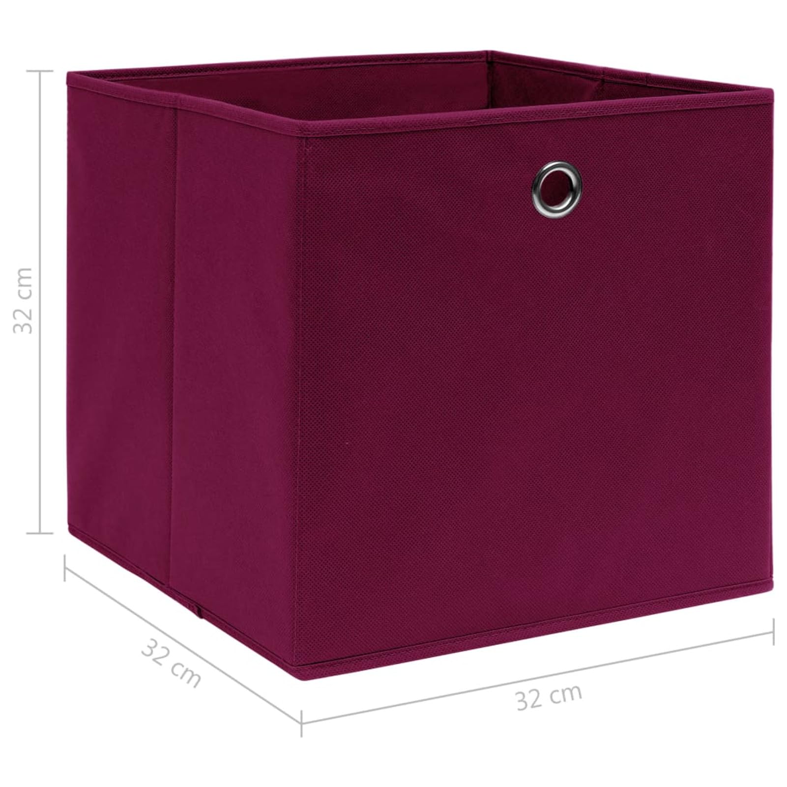 Aufbewahrungsboxen 10 Stk Spielzeugkiste, Aufbewahrungskiste, Kleideraufbewahrung, Kleideraufbewahrung & Organisation, Dunkelrot 32×32×32 cm Stoff