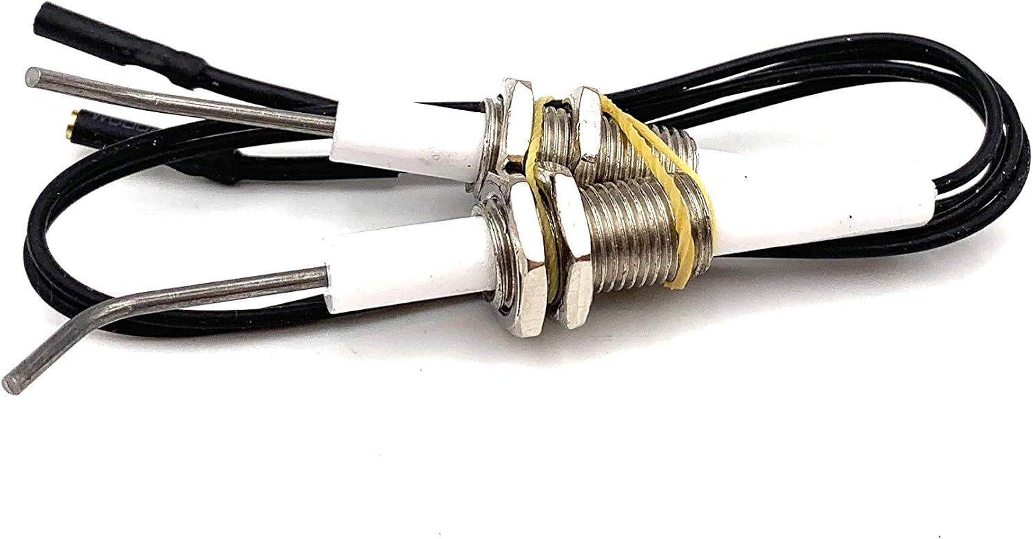 METER STAR Set of 2 Universal Ceramic Electrode Ignition Spark Plug Wire 0.3 Meter Electronic Device,Suitable for Push Button Piezo Igniter