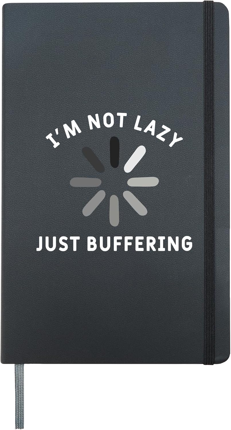 I'm Not Lazy Just Buffering Computer Programming Code Coding Hardcover Journal, Black