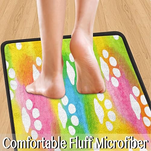 Miniatura 6 de Tapete de cocina con estampado de huellas de acuarela (2 piezas) y alfombras acolchadas antifatiga de 47 x 17 pulgadas29 x 17 pulgadas,