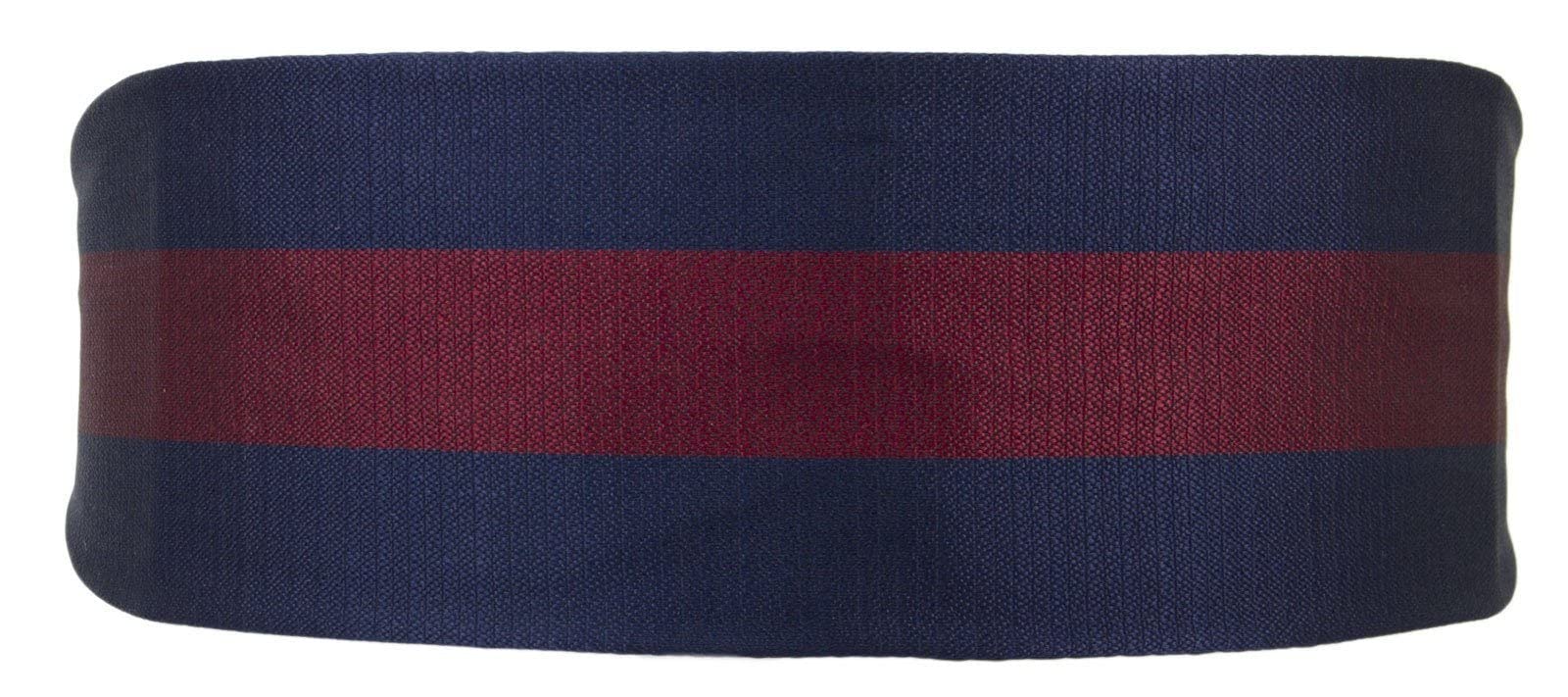 The Regimental Shop Men's Navy/Maroon, Blue/Red/Blue Household Division Silk Non Crease Regital Cummerbund
