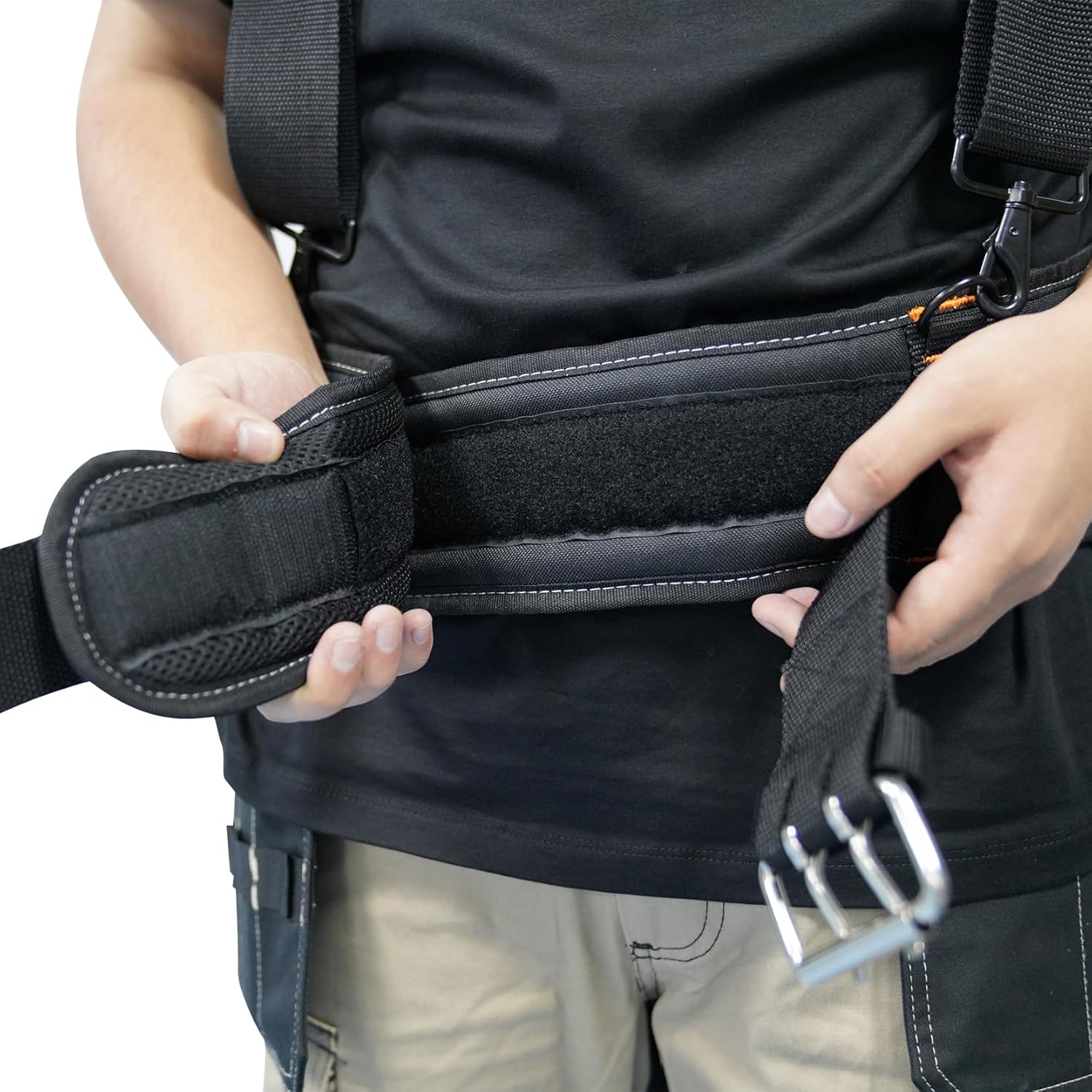 Zeluga 20-222 Heavy Duty Polyester Tool Rig Padded Belt, Black