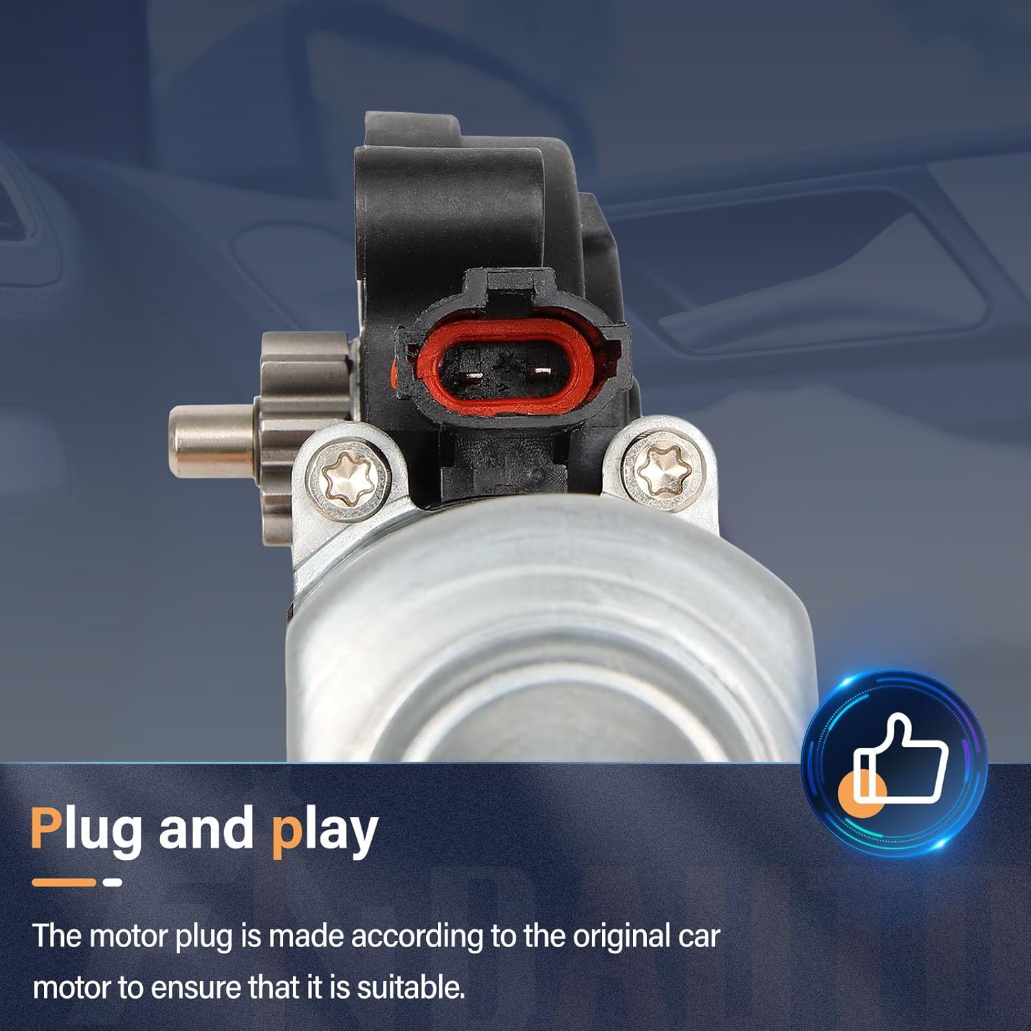 FINDAUTO 742-143 Front Left+Front Right+Rear Left+Rear Right Power Window Motor Compatible for 1991-1996 for Buick Commercial Chassis,1992-1999 for Buick Lesabre,1991-2005 for Buick Park Avenue