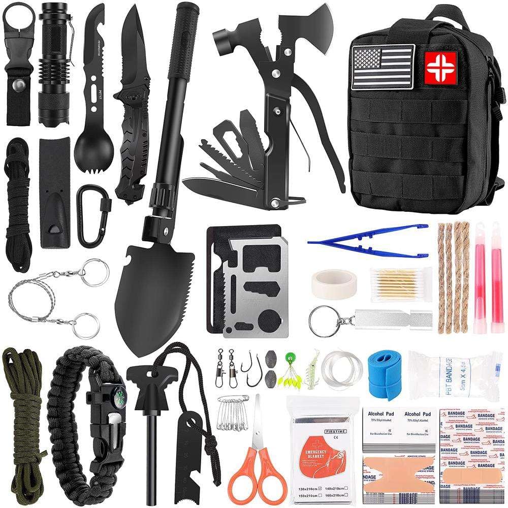 Paquete de emergencia de 72 horas - Kit de emergencia para el hogar - Kit de supervivencia y kit de supervivencia - Guerra – Profesional con bolsa Molle