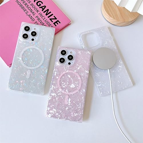 Miniatura 6 de Cocomii Funda cuadrada compatible con iPhone 13 Pro Max  Compatible con MagSafe, Luxury, Slim, Glossy, Opalescent Pearl, Iridescent Glitter, Fácil