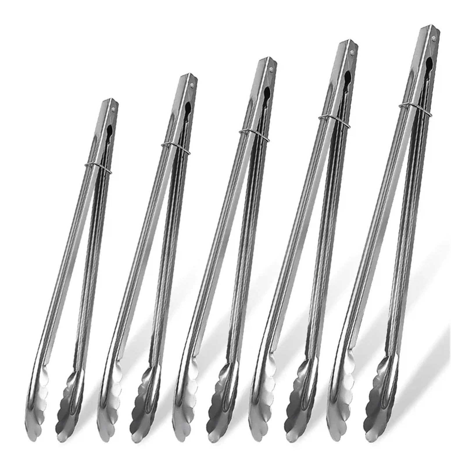 Pince à salade Pinces à aliments en acier inoxydable, 5/1 pièces, for glaçons, salade, pain, outils de cuisson(Mixed- 5pcs)