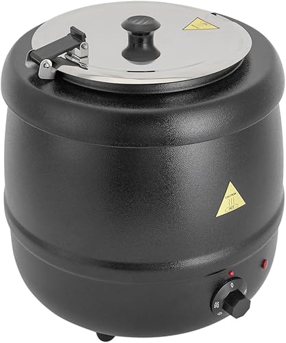 Miniatura 5 de Calentadores de sopa de 10.5 cuartos de galón de calidad comercial con tapa y inserto de acero inoxidable desmontable, calentadores de alimentos