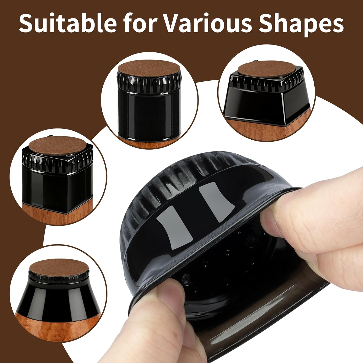 Chair Leg Floor Protectors, 24 Pack Silicone Furniture Pads for Hardwood Floors, Anti-Scratch Furniture Sliders Felt Pads, Noise-Reducing Chair Feet Covers, Table Legs Fit Sizes to(1.3" to 1.97")