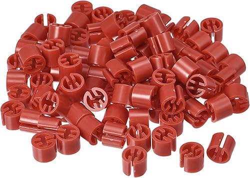 MECCANIXITY Marcador para colgar ropa en blanco, varilla de 0.138 in para codificación de colores de ropa, color rojo, 100