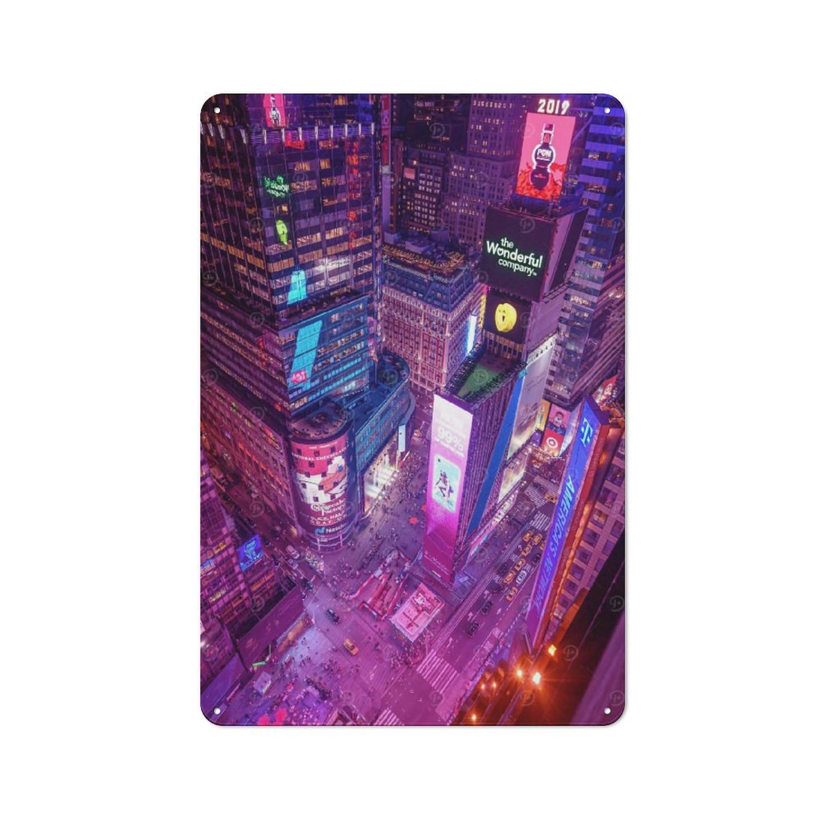 Junmoney New York Retro Retro Metal Sign 30X20cm Featuring Garage Wall Decor For Garage, Hobby Room, Office Or Man Cave