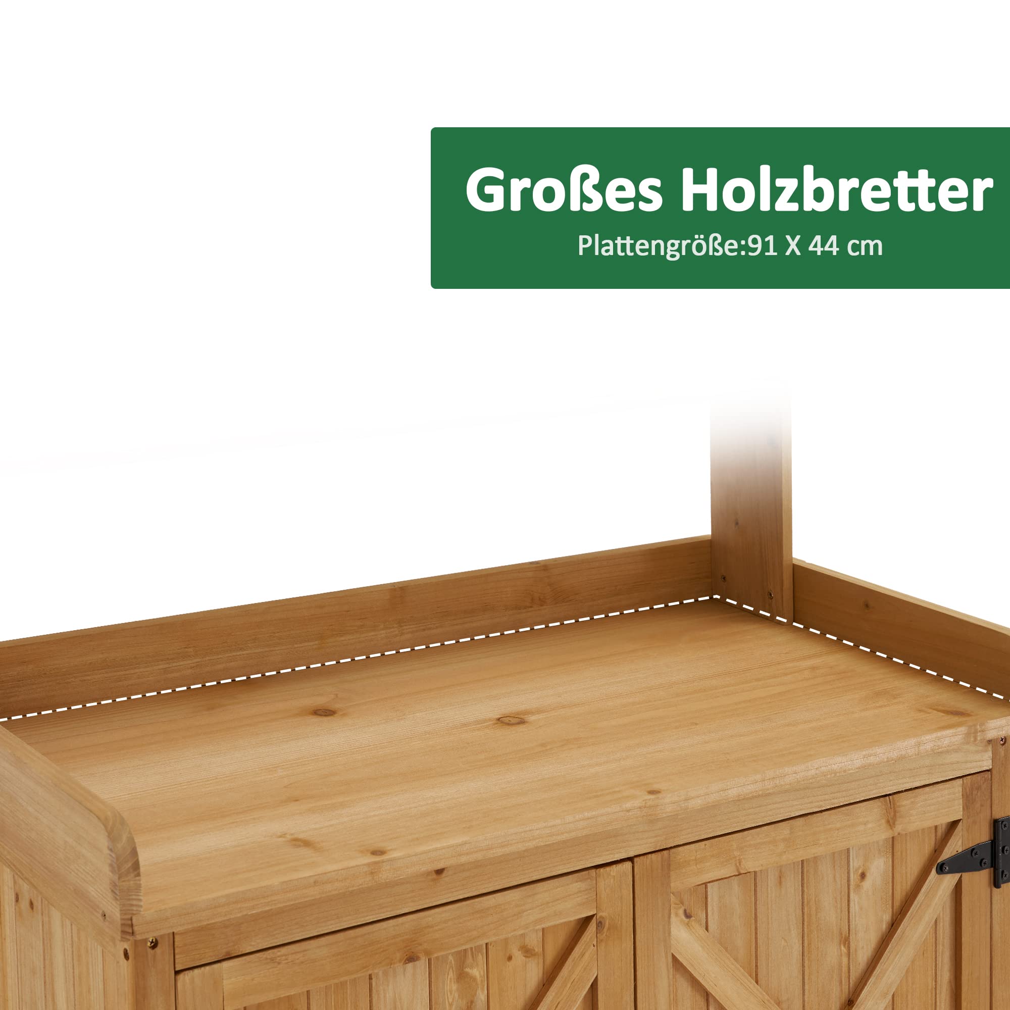 M MCombo Table de Jardinage en Bois résistante aux intempéries avec Plan de Travail Naturel
