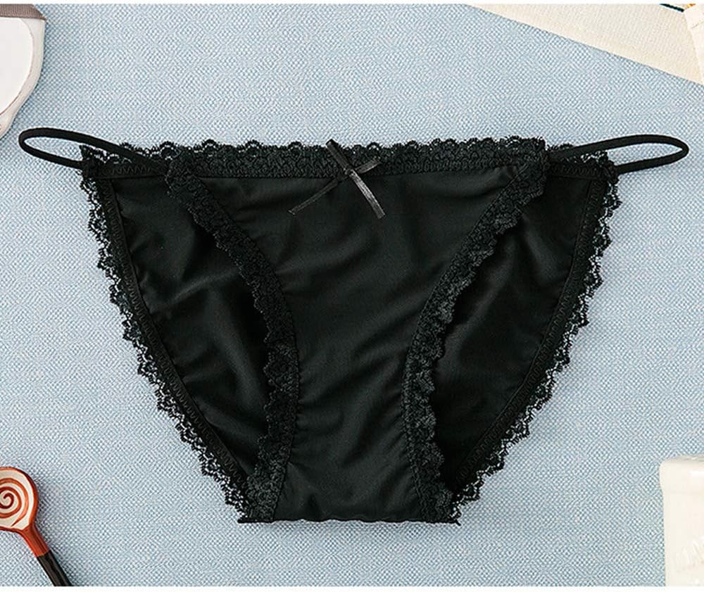 Nightaste Women Sexy Lace Silky String Bikini Panties Multi-Pack Comfort Cheeky Underwear Briefs - Image 3