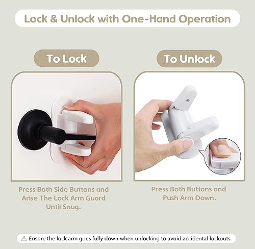 Miniatura 5 de Gift Boutique Kit completo a prueba de bebés para puerta, juego de cerraduras de seguridad para niños con cerradura de palanca de 4 puertas y