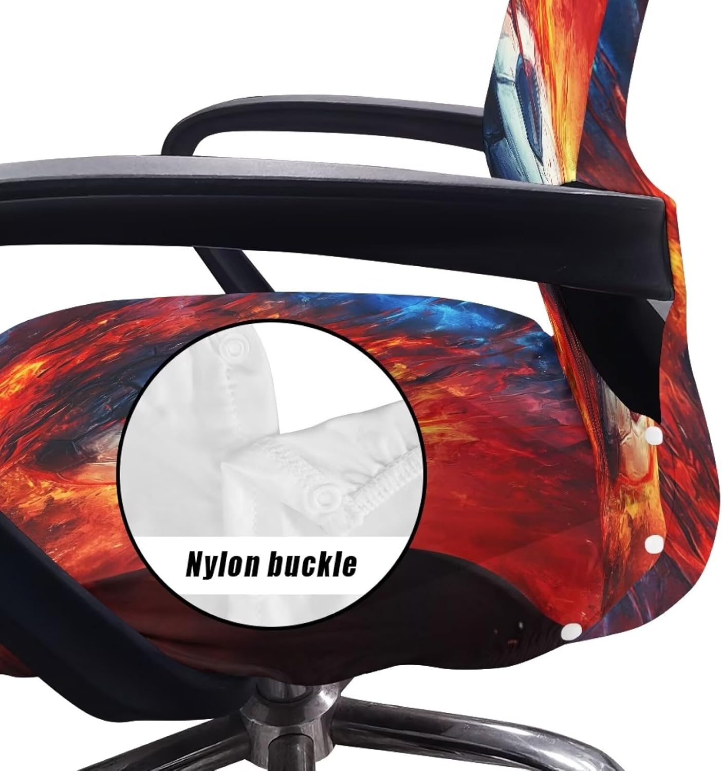 Soccer Print Office Chair Cover Stretchable Computer Desk Chair Covers for Soccer Enthusiasts Universal Executive Boss Chair Covers Gaming Chair Covers Non Slip Chair Slipcovers Protector