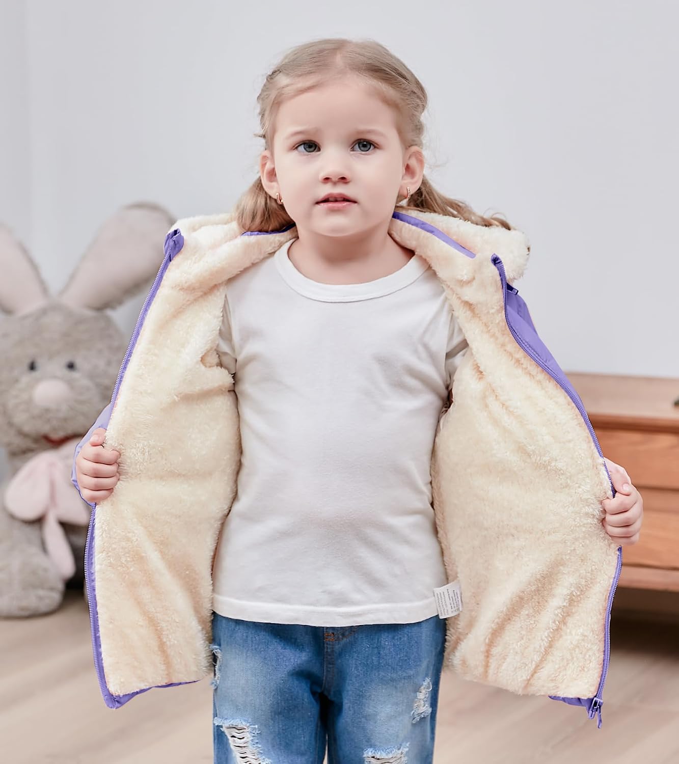 TUONROAD 1-7T Baby Girl Winter Coats Toddler Puffer Down Alternative Jacket