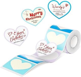 NIIMBOT B21 Pro Label Maker Refill - 300DPI Red & Black Dual Color Sticker Paper Sweet Heart (2"x1.69"/50x43mm) for School, Office, Retail, Baking & Safety Labels - Compatible with B21 Pro Only