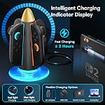 Saitake RGB Controller Charger Dock for Switch 2 Joy Con,Magnetic Controller Charger Stand for Nintendo Switch 2 with Fast Charging in 2H,Dual-Side Charging,7 Static Lighting & 6 Dynamic Modes