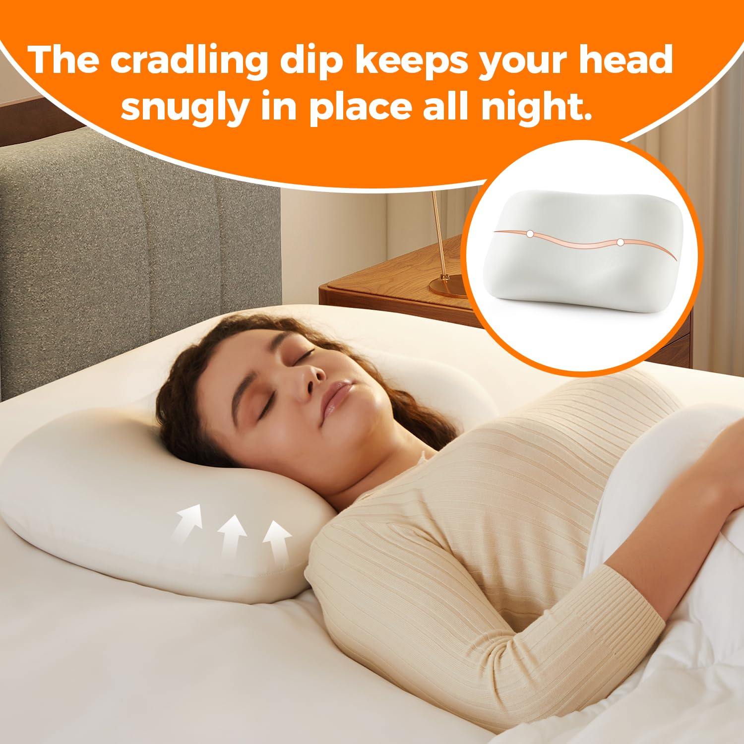Jamdok Cuscino da viaggio in memory foam per dormire, cuscino ergonomico compatto per il collo con borsa portaoggetti, fodera rimovibile liscia e fresca, portatile, adatto per viaggi di lavoro