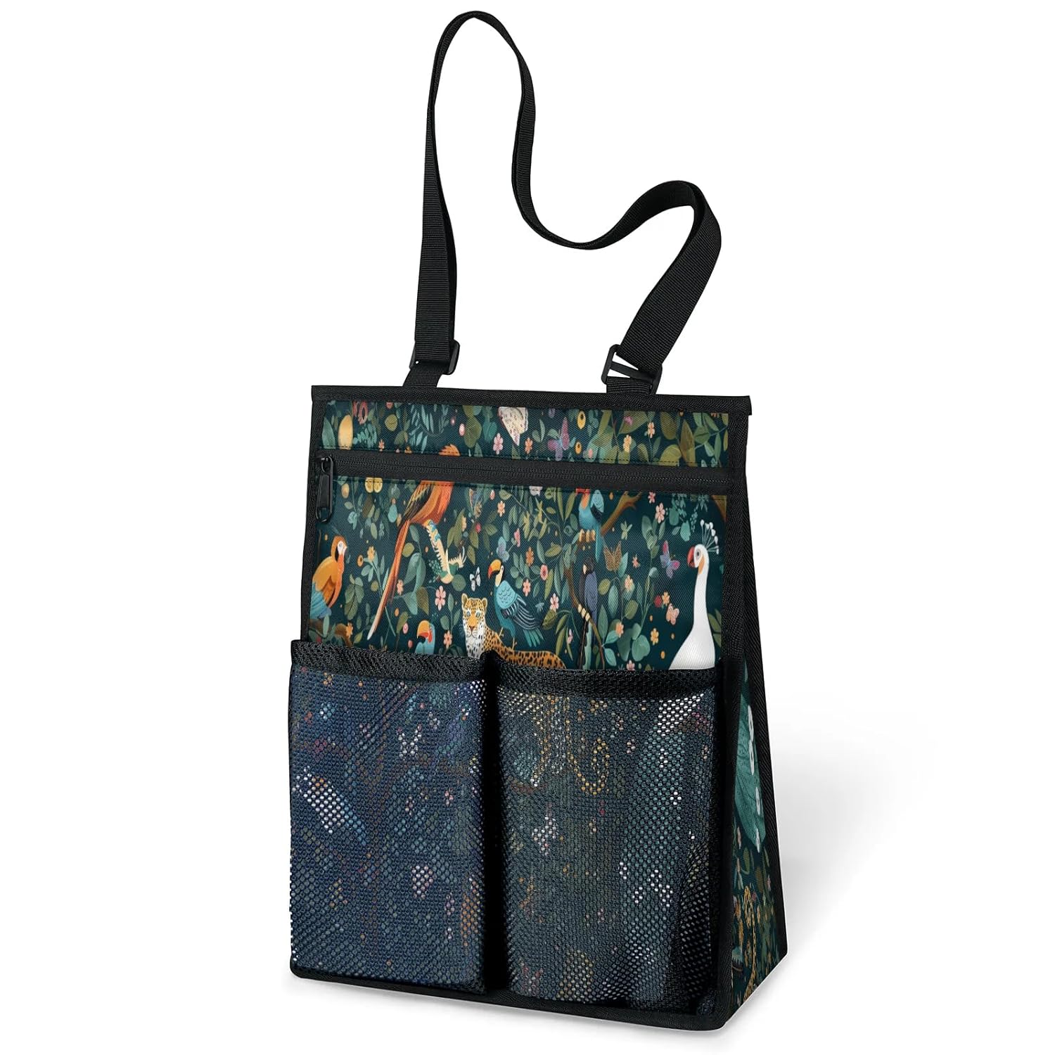 Ourtheme Animals Theme Portable Shower Bag for Travel Gym Camp Beach Tote Shower Caddy Bags Hanging Toiletry Organizer