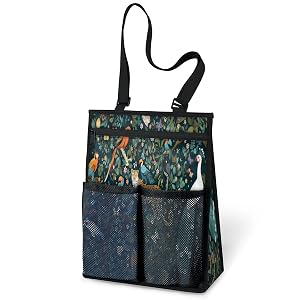 Ourtheme Animals Theme Portable Shower Bag for Travel Gym Camp Beach Tote Shower Caddy Bags Hanging Toiletry Organizer