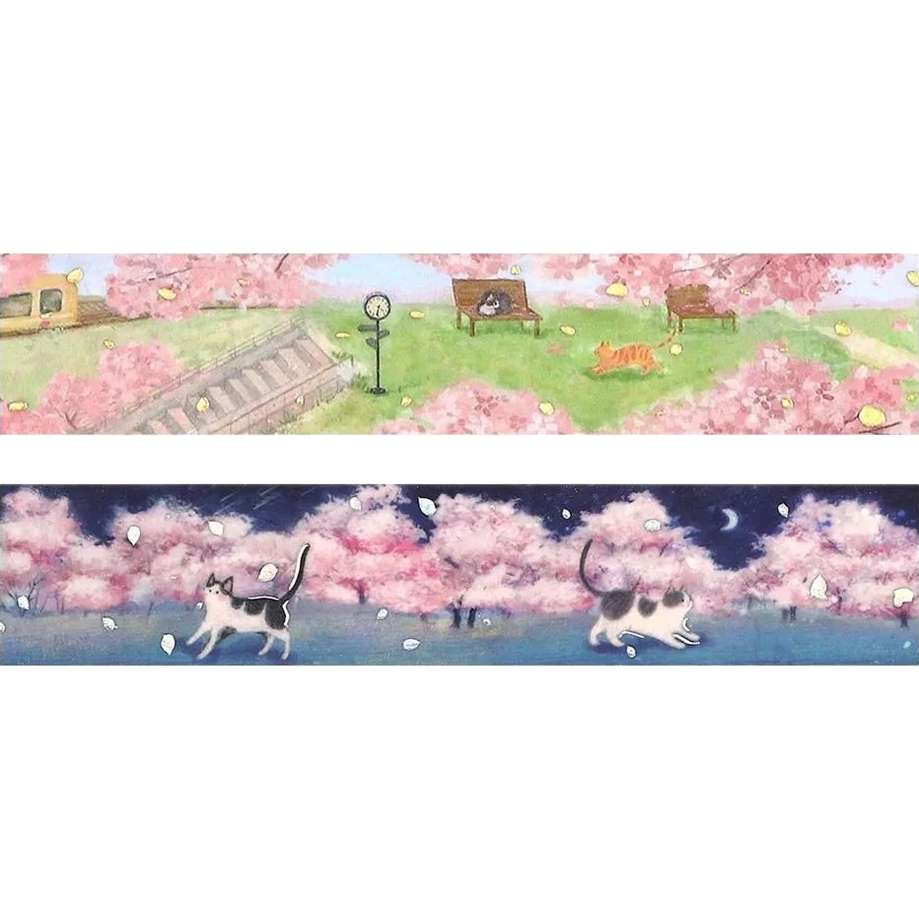 Amazon.co.jp: BGM マスキングテープ 箔押し 桜限定・桜咲く電車通り