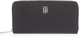 Tommy Hilfiger Damen, Polyurethan, TH Element Reisezubehr-Reisebrieftasche, Schwarz, Einheitsgröße