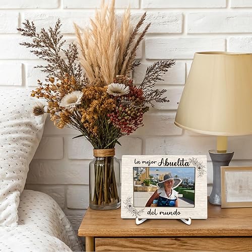 Miniatura 4 de Marco de fotos de 4 x 6 pulgadas, La Mejor Abuelita Del Mundo, regalos para la mejor abuela española, abuela, abuela, marcos de fotos para