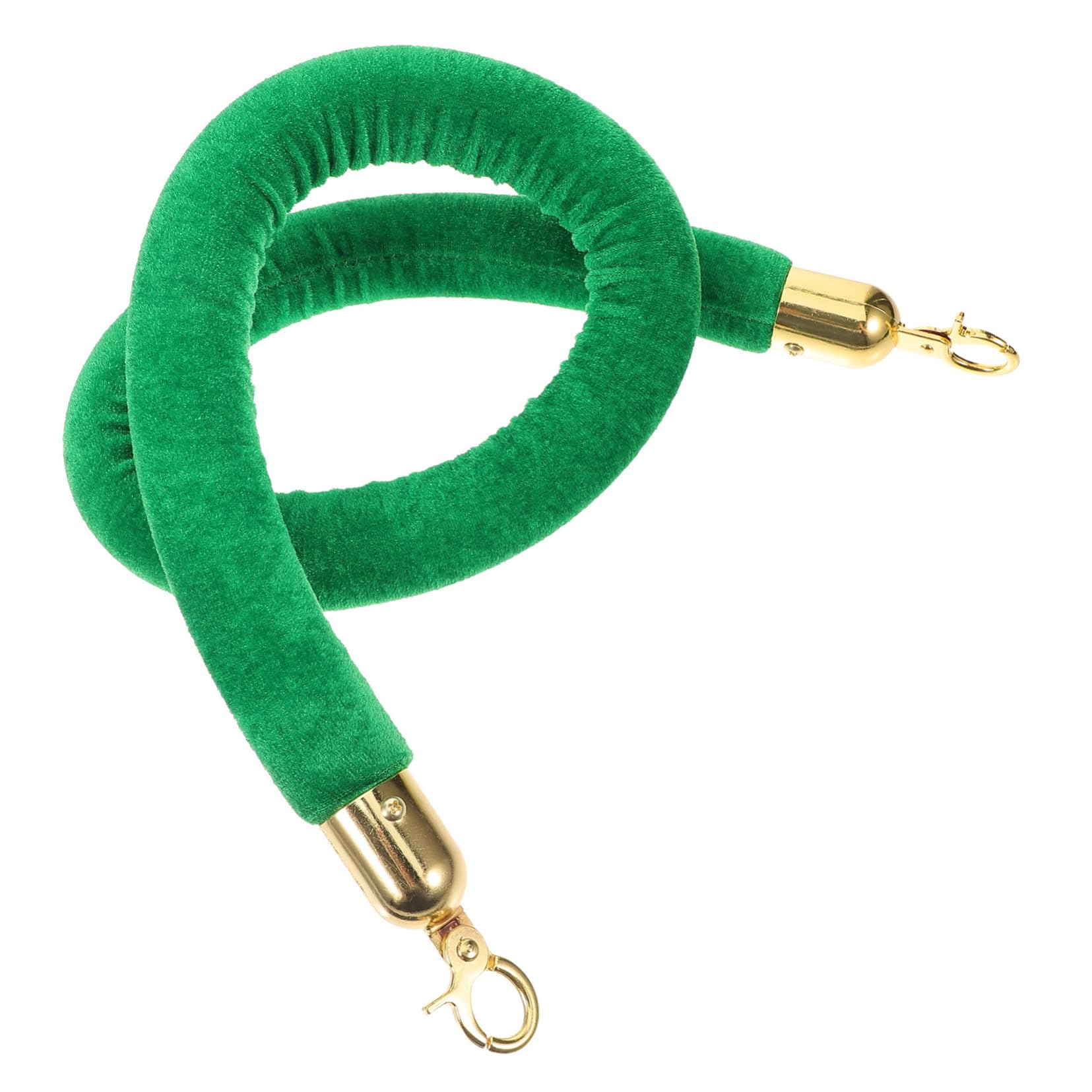 Yardenfun Concierge Post Lanyard Carpet Barrier Rope Safety Barrier Queue Controlling Rope Cable Straps Queue Post Rope Zip Ties Barrier Rope with Hook Guardrail Rope Cord Zinc Alloy Green