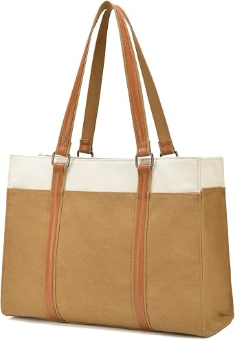 Laptop Tote Bag for Women 15.6 Inch, Large Work Bag with 10 Pockets