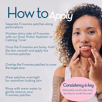 Frownies Facial Patches for Wrinkles on the Corner of Eyes & Mouth - Hypoallergenic Anti-Wrinkle Face Tape - Wrinkle Patch to Smooth & Soften Crows Feet & Smile Lines - For Overnight Use, 144 Patches