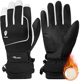 Ryaco Winterhandschuhe, Skihandschuhe Herren wasserdichte Warme Touchscreen Handschuhe für Damen, Winddicht Fahrradhandschuhe fur Skifahren, Laufen, Reiten, Wandern, Radfahren, Motorradfahren